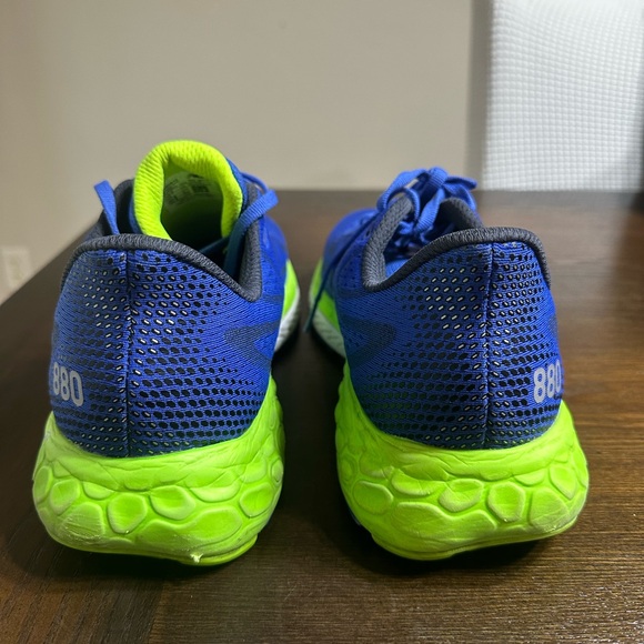 New Balance Blue Running Shoes with Lime Green Sole - Picture 3 of 6